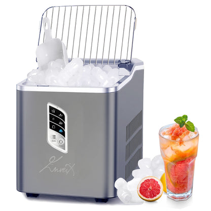 Enveix Automatic Ice Maker, 9 Cubes Ready in 6 Mins, 12Kg In 24 Hours, 1.5 L, Self- Cleaning, Two Size Ice Cube, LED Control Panel, Scoop Included