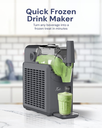 Enveix Slushie Machine, Professional Frozen Drink Maker, 2L Capacity,5 Preset Programs, Time Display, No Ice Needed