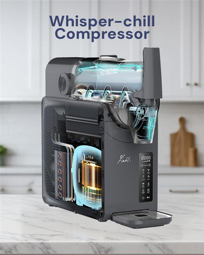 Enveix Slushie Machine, Professional Frozen Drink Maker, 2L Capacity,5 Preset Programs, Time Display, No Ice Needed