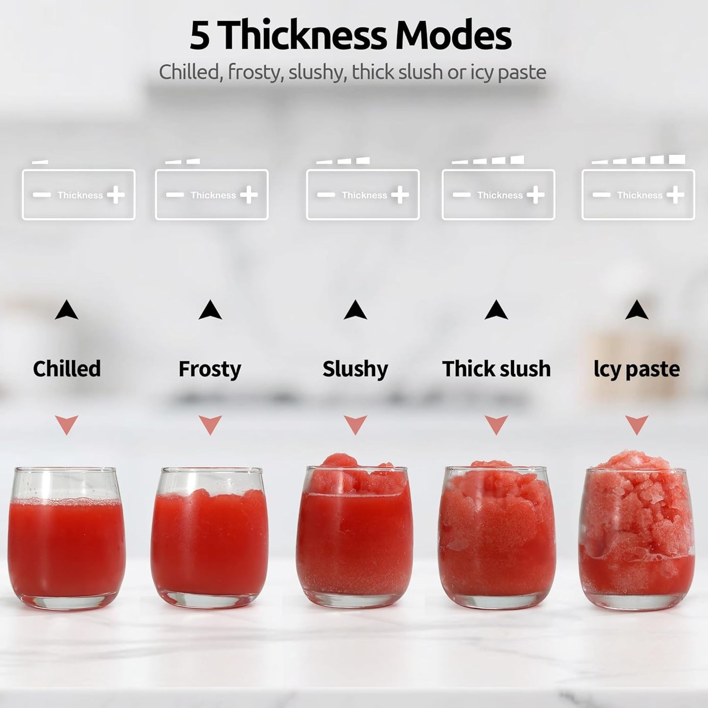 Enveix Slushie Machine, Professional Frozen Drink Maker, 2L Capacity,5 Preset Programs, Time Display, No Ice Needed