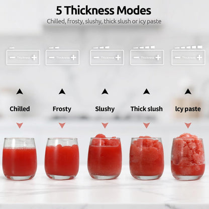 Enveix Slushie Machine, Professional Frozen Drink Maker, 2L Capacity,5 Preset Programs, Time Display, No Ice Needed